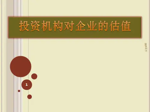 企业的估值方法  ppt课件
