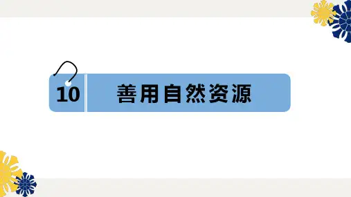 新苏教版六年级科学《善用自然资源》课件 