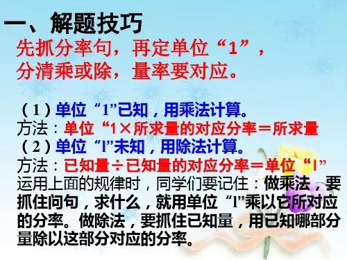 分数百分数应用题复习课件