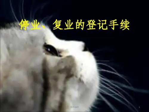 停业、复业的登记手续