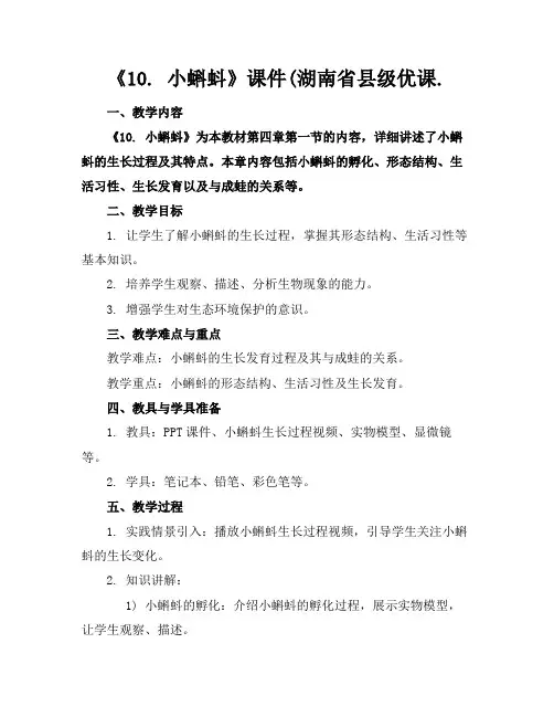 《10.小蝌蚪》课件(湖南省县级优课.(1)