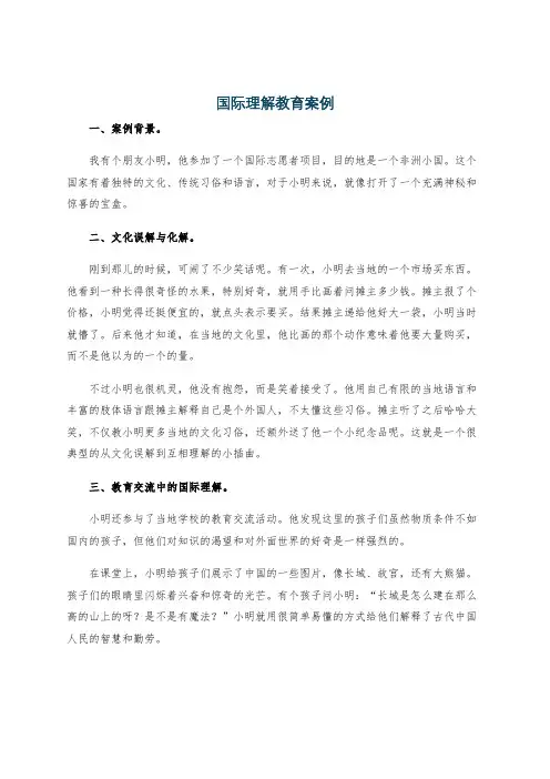 国际理解教育案例
