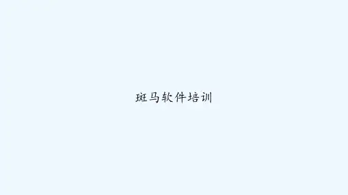 斑马软件培训 PPT