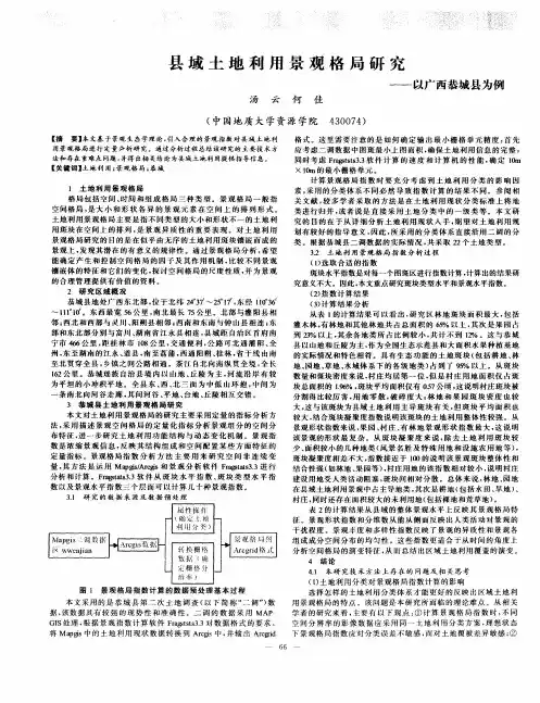 县域土地利用景观格局研究——以广西恭城县为例