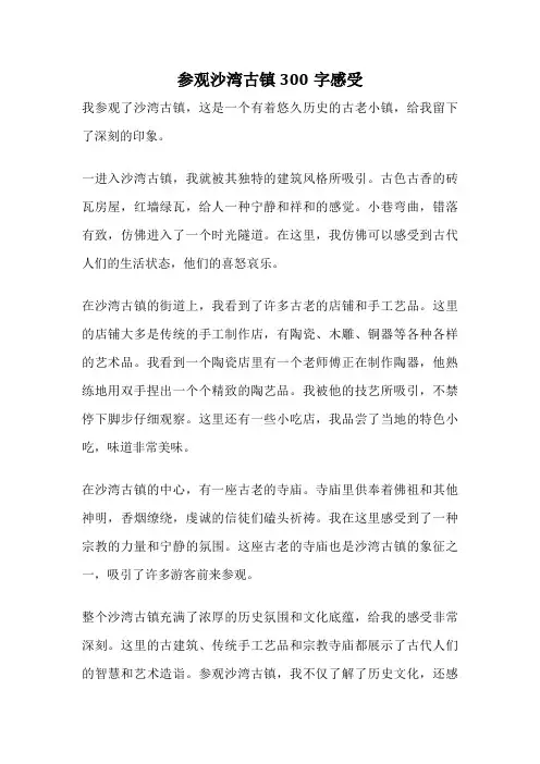 参观沙湾古镇300字感受