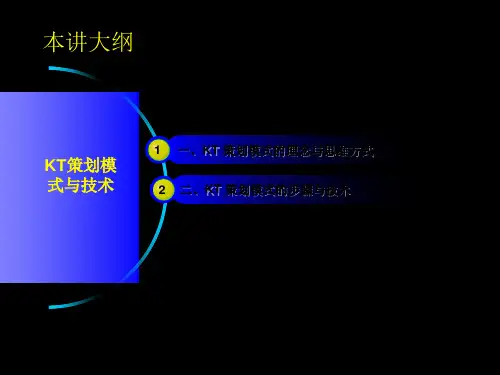 商务策划原理教材课件完整版KT策划模式与技术