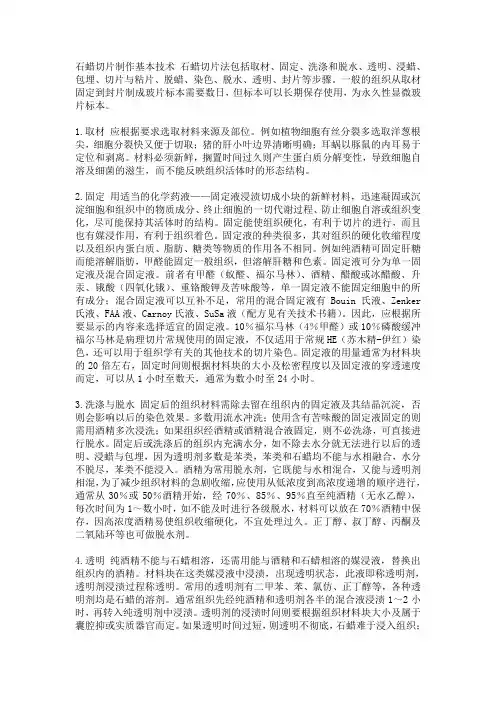 石蜡切片