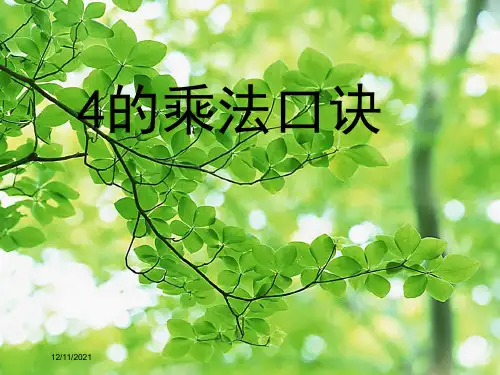 二年级数学上册 4的乘法口诀课件