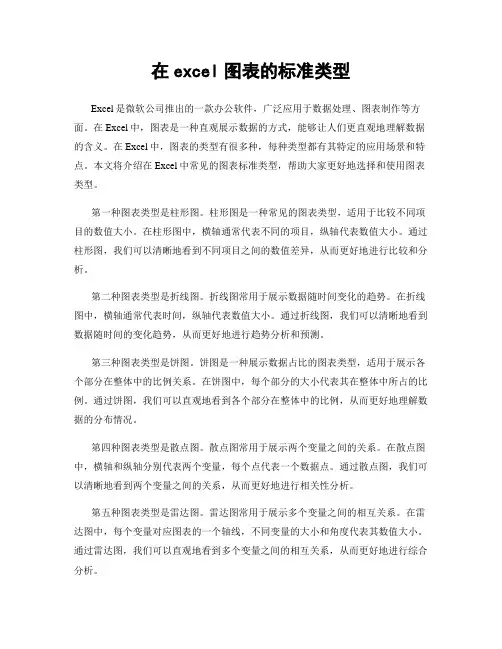 在excel图表的标准类型