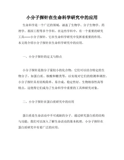 小分子探针在生命科学研究中的应用