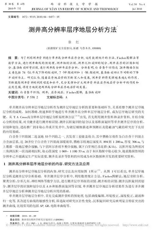 测井高分辨率层序地层分析方法