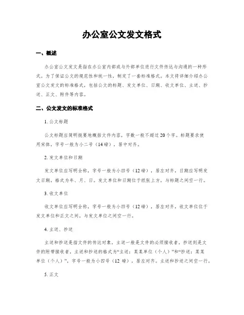 办公室公文发文格式