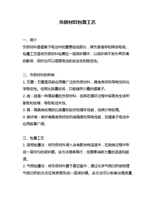 负极材料包覆工艺