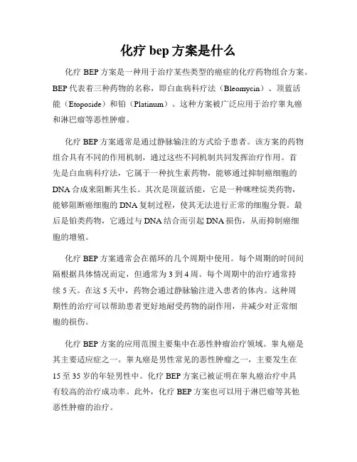 化疗bep方案是什么