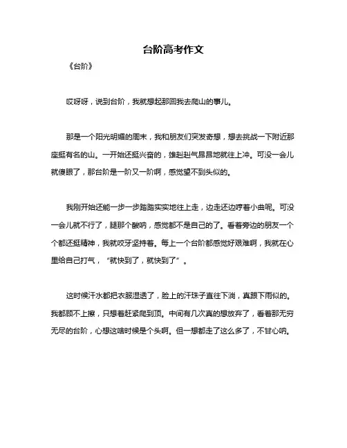 台阶高考作文