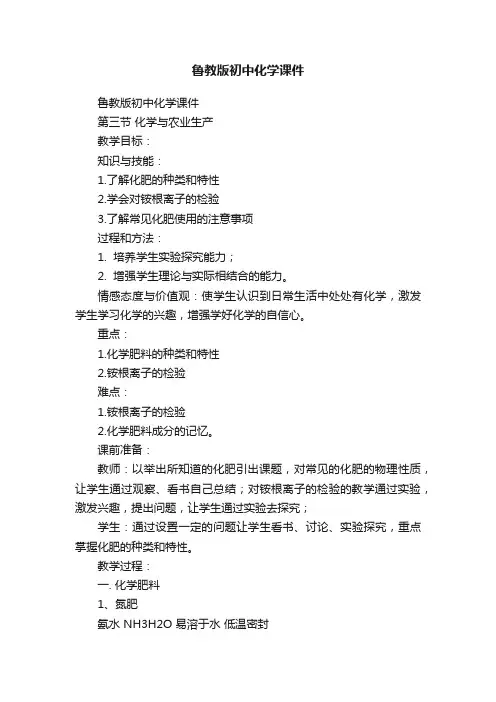 鲁教版初中化学课件