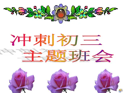 初三中考你准备好了吗!主题班会课件