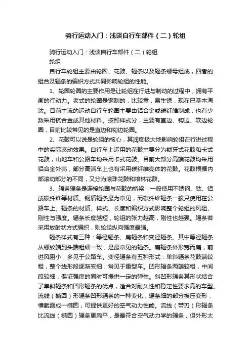 骑行运动入门：浅谈自行车部件（二）轮组