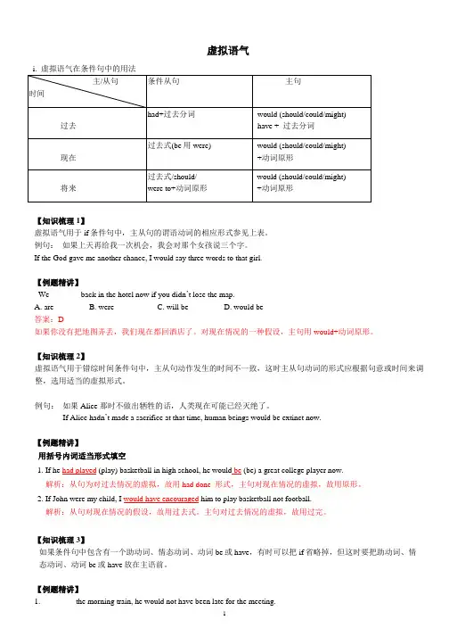 虚拟语气专题讲义
