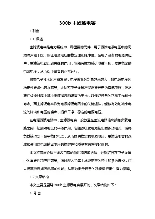 300b主滤波电容