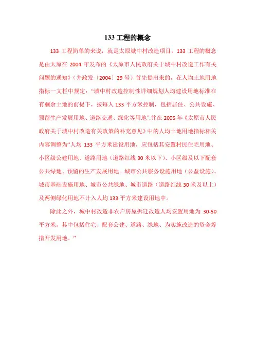 133工程的概念