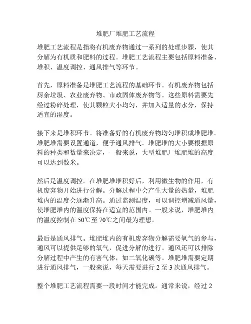 堆肥厂堆肥工艺流程