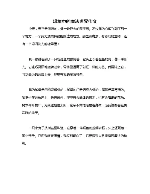 想象中的魔法世界作文