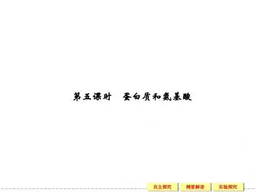 2013-2014高中化学苏教版必修二3.2.5 蛋白质和氨基酸 课件(苏教版必修2)