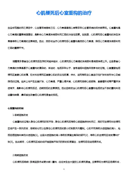 心肌梗死后心室重构的治疗