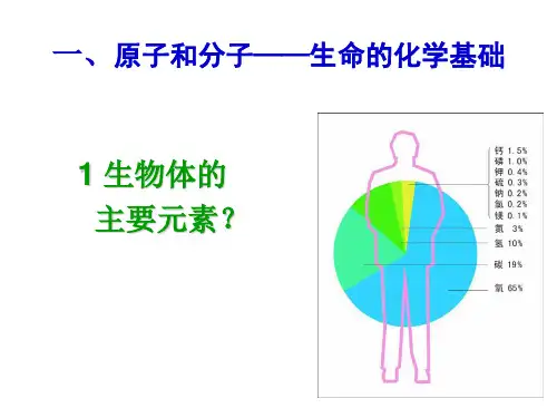 最新大学生命科学第二章生物的化学组成PPT课件