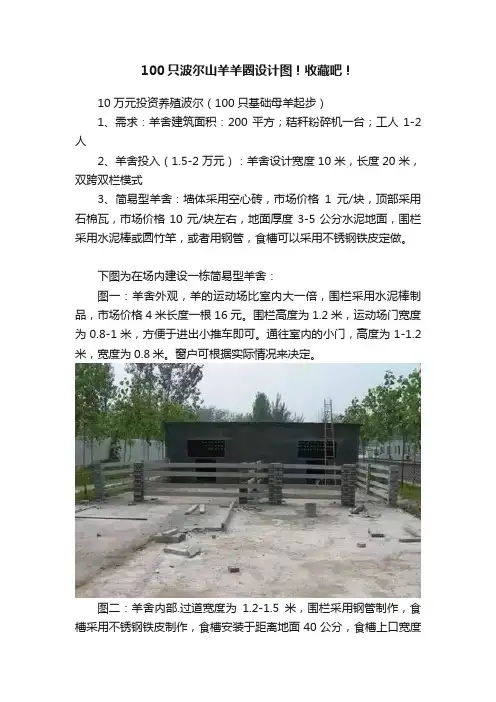 100只波尔山羊羊圈设计图！收藏吧！