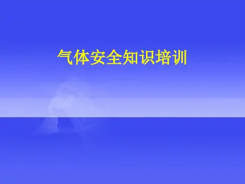 气体安全知识培训