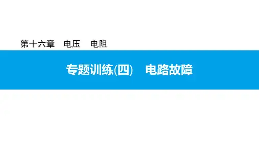 第16章专题训练(四) 电路故障—2020秋人教版九年级物理上册课件(共18张PPT)