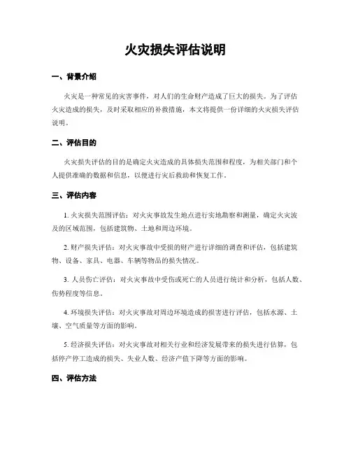 火灾损失评估说明