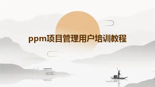 PPM项目管理用户培训教程