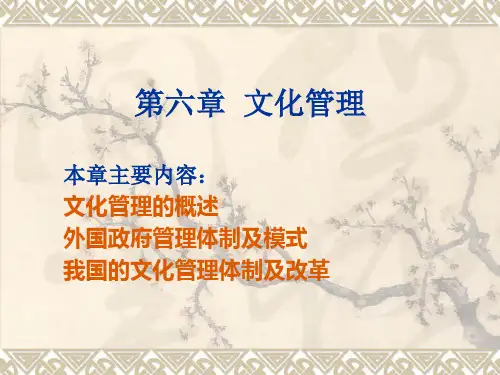 公共事业-第六章文化事业管理
