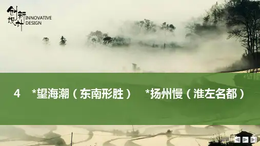 高中语文选择性必修下册4 望海潮(东南形胜) 扬州慢(淮左名都)