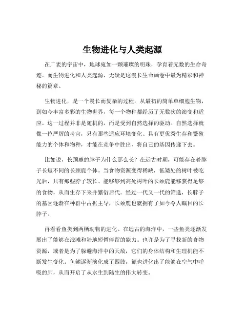 生物进化与人类起源