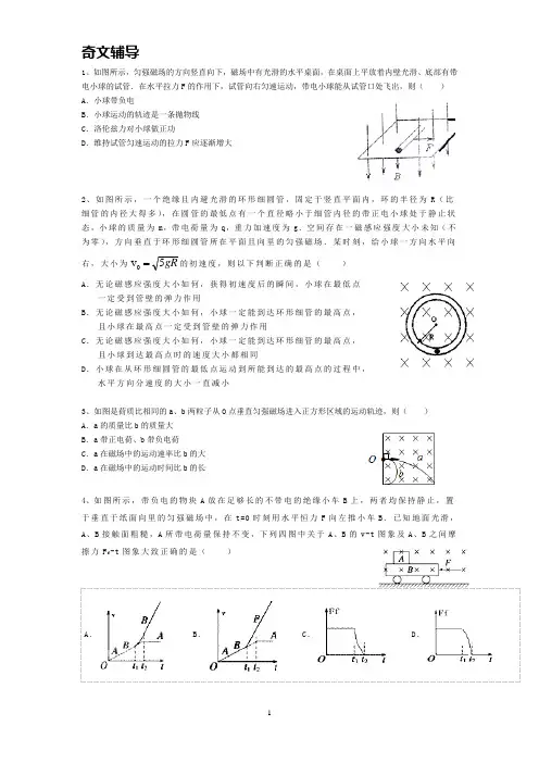 洛仑兹力练习