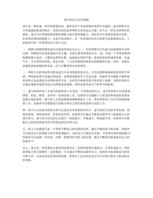 速写知识点总结图画