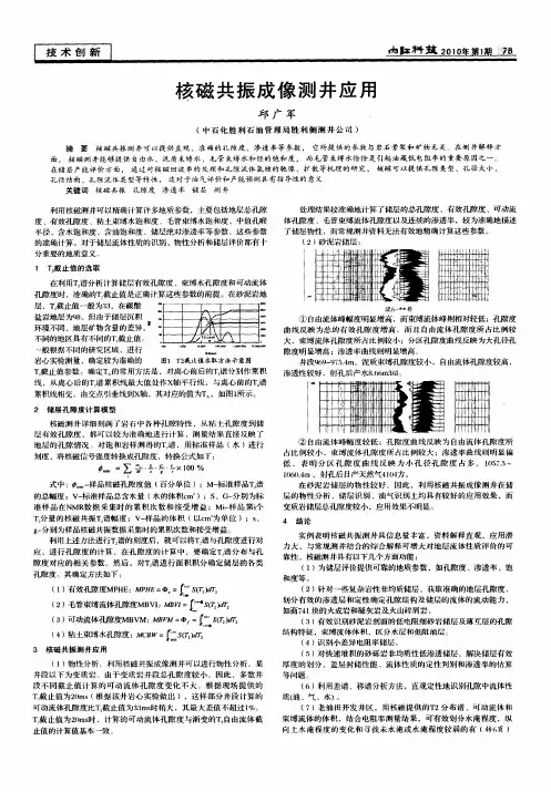 核磁共振成像测井应用