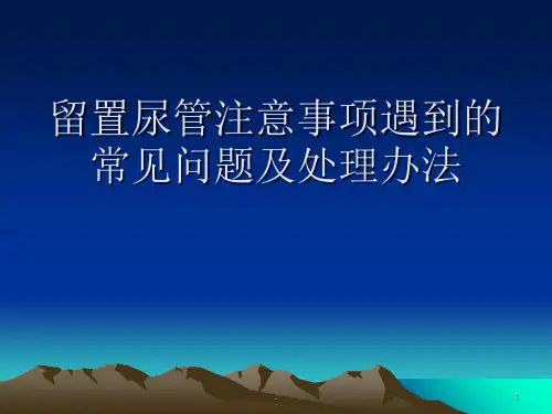 留置尿管遇到的常见问题及处理办法