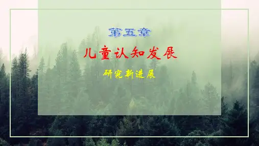 第5章 儿童认知发展：研究新进展《儿童发展心理学》