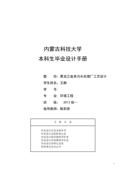 -黑龙江省某污水处理厂及工艺的设计