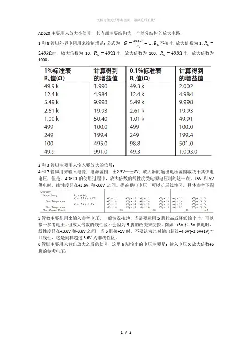 AD620介绍