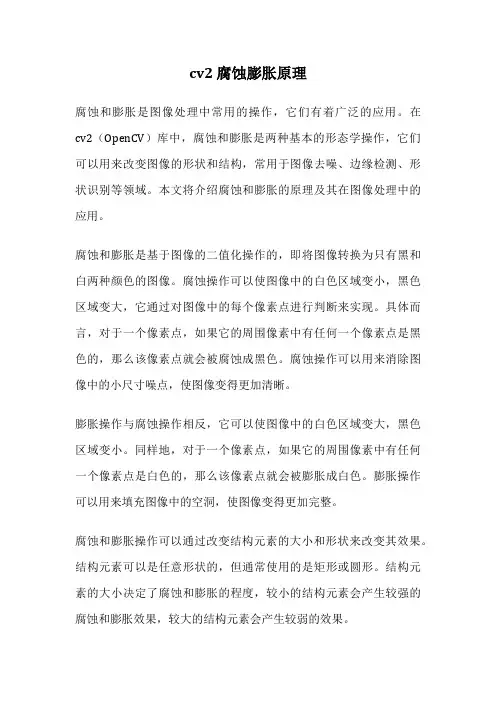 cv2 腐蚀膨胀原理