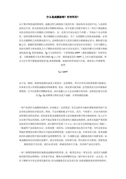 什么是成膜助剂