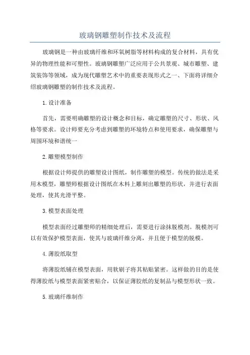 玻璃钢雕塑制作技术及流程