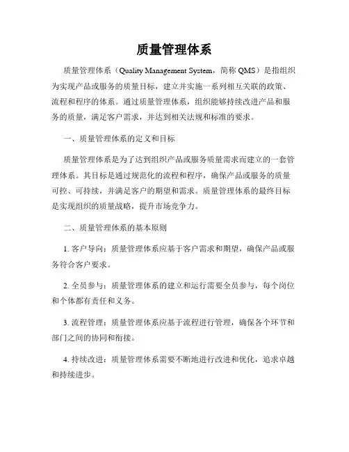 质量管理体系