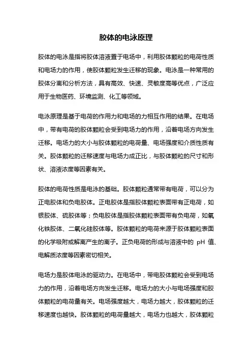 胶体的电泳原理